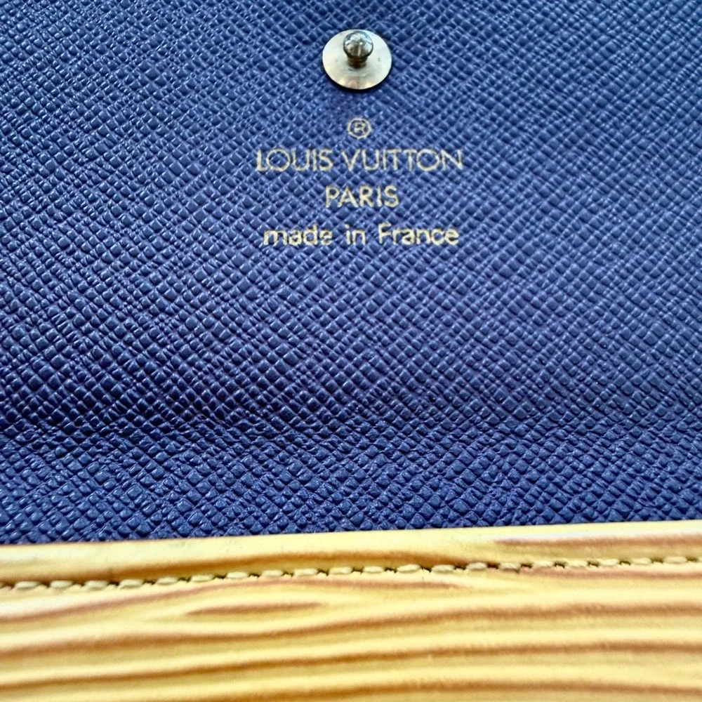 Louis Vuitton Yellow Epi Leather Wallet w COA